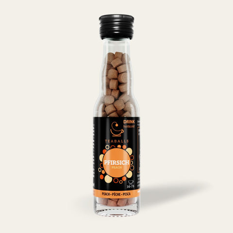  Refreshing peach flavored TEABALLS Pfirsich Eistee 