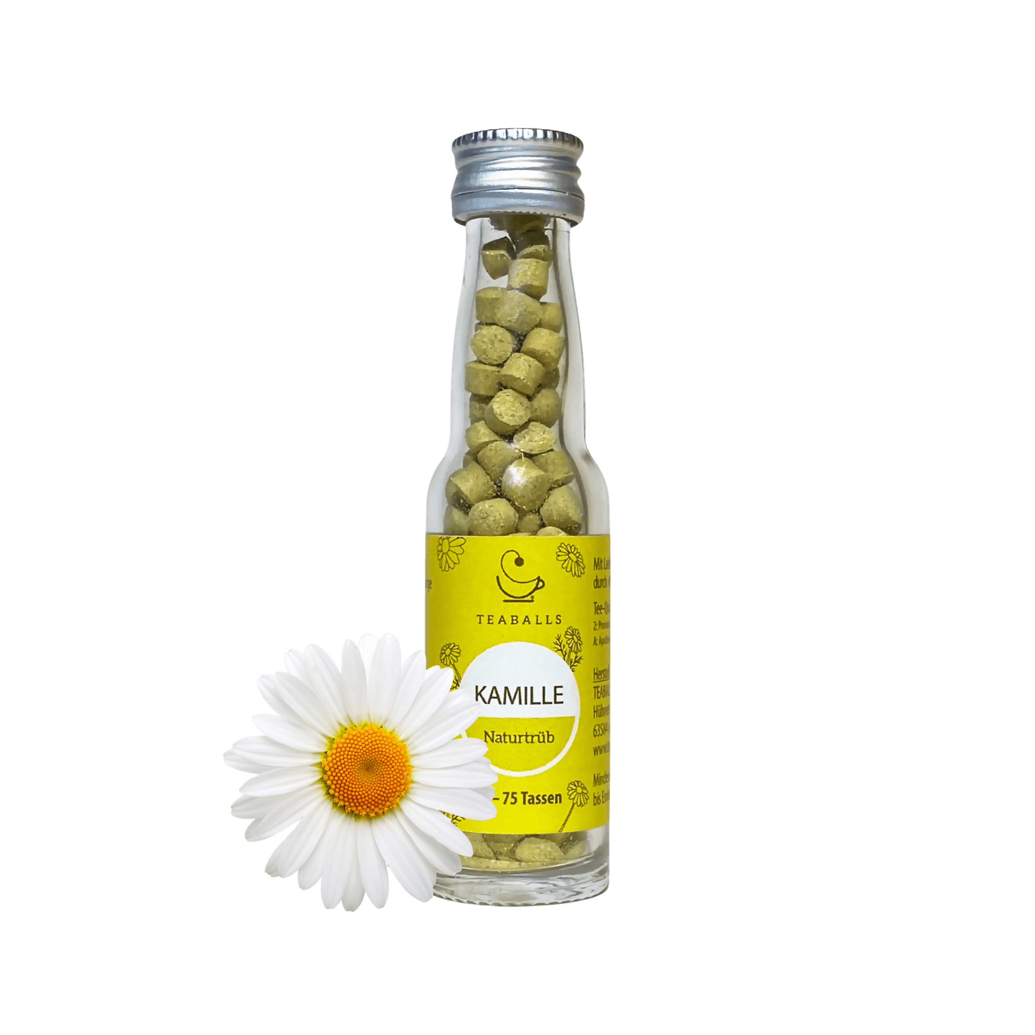 TEABALLS Kamille Naturtrüb Tee ohne Beutel und Ziehzeit