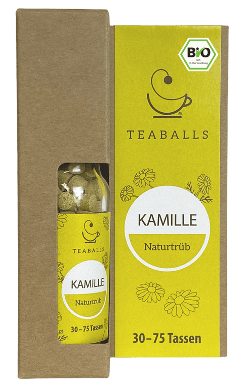 TEABALLS – Kamille | Naturtrüb | 30-75 Tassen - TEABALLS | TEABALLS Schweiz | Tee ohne Beutel 