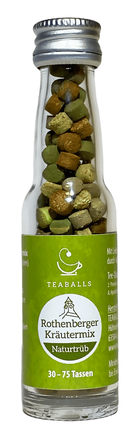 TEABALLS – Bio Rothenberger Kräutermix | Naturtrüb | 30-75 Tassen - TEABALLS OFFICIAL | TEABALLS Schweiz | Tee ohne Beutel 