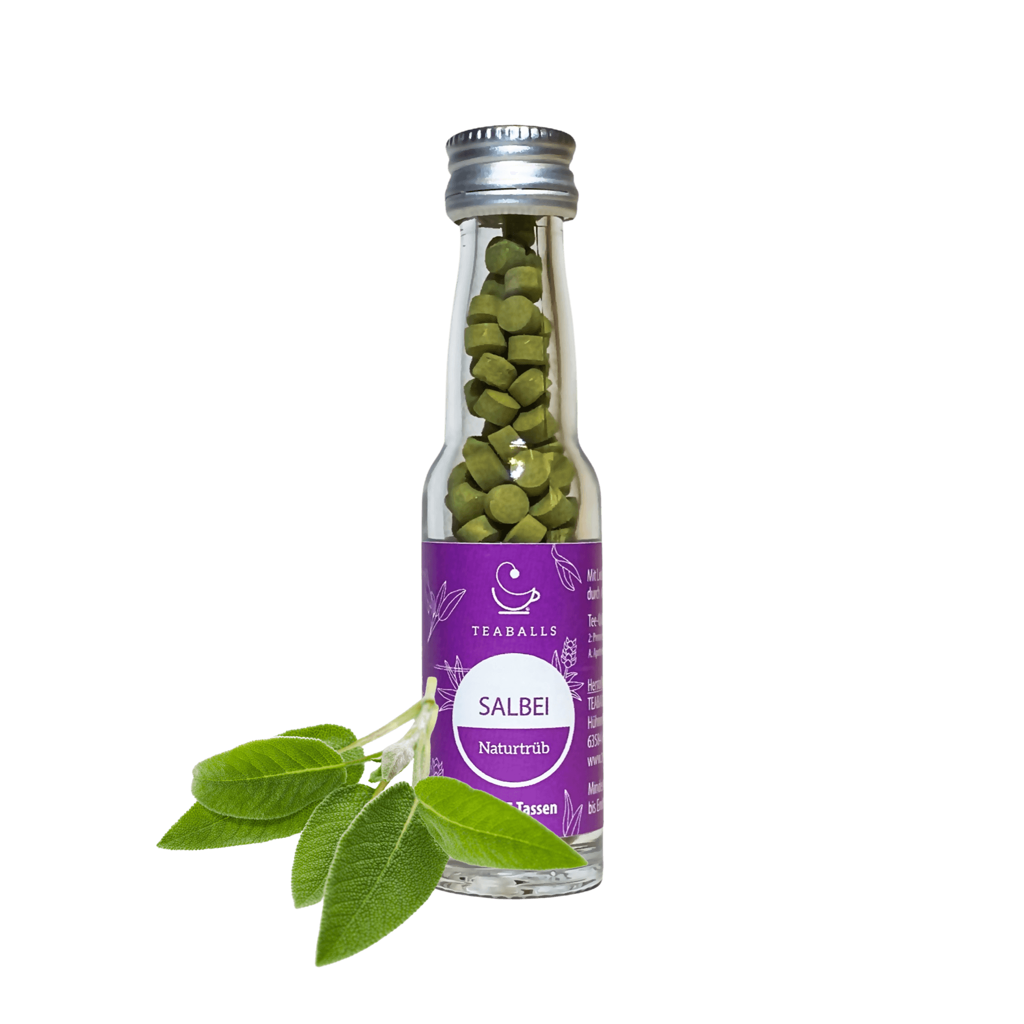 TEABALLS Salbei Naturtrüb Tee ohne Beutel und Ziehzeit