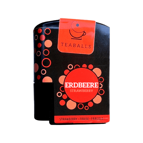 TEABALLS - Dosierspender Erdbeere | BLACK SELECTION | 120 TEABALLS für 30-60 Tassen - TEABALLS OFFICIAL | TEABALLS Schweiz | Tee ohne Beutel 