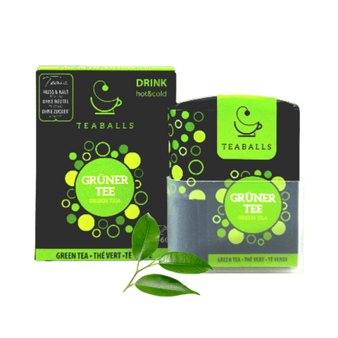 TEABALLS - Dosierspender Grüner Tee | BLACK SELECTION | 120 TEABALLS für 30-60 Tassen - TEABALLS OFFICIAL | TEABALLS Schweiz | Tee ohne Beutel 