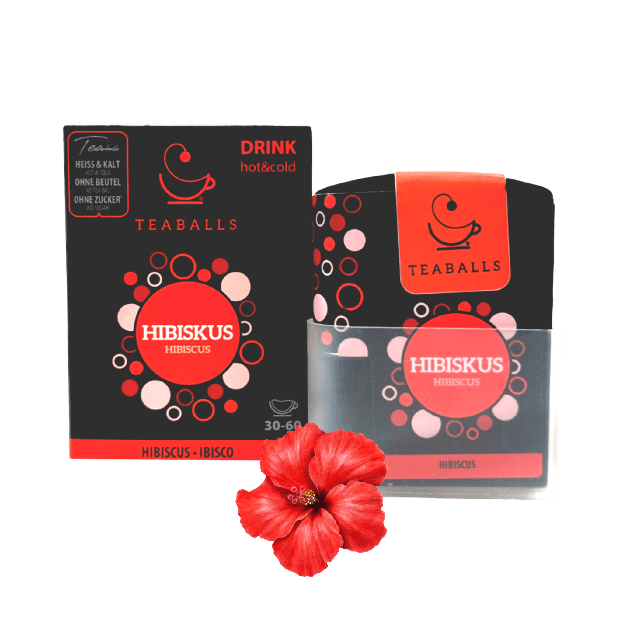 TEABALLS Hibiskus | BLACK SELECTION | 120 TEABALLS
