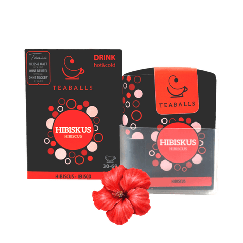 TEABALLS - Dosierspender Hibiskus | BLACK SELECTION | 120 TEABALLS für 30-60 Tassen - TEABALLS OFFICIAL | TEABALLS Schweiz | Tee ohne Beutel 