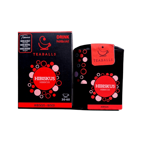 TEABALLS - Dosierspender Hibiskus | BLACK SELECTION | 120 TEABALLS für 30-60 Tassen - TEABALLS OFFICIAL | TEABALLS Schweiz | Tee ohne Beutel 