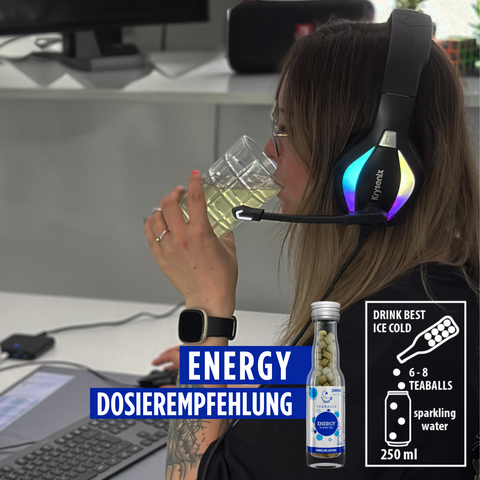 TEABALLS - Energy mit Taurin, Koffein & Vitamine ⚡️ 15-20 Energy Drinks - TEABALLS OFFICIAL | TEABALLS Schweiz | Tee ohne Beutel 