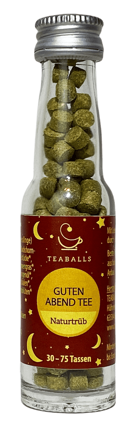 TEABALLS – Guten Abend Tee Bio | Naturtrüb | 30-75 Tassen - TEABALLS OFFICIAL | TEABALLS Schweiz | Tee ohne Beutel 