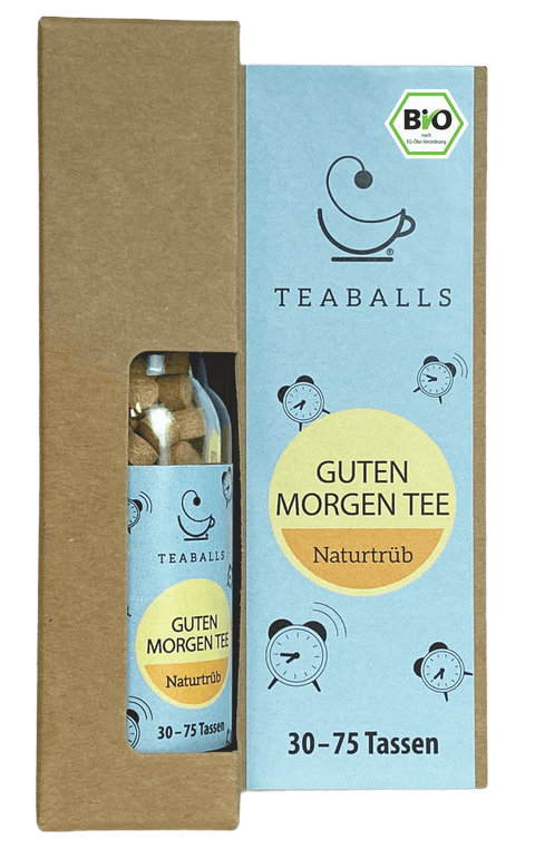 TEABALLS – Guten Morgen Tee Bio | Naturtrüb | 30-75 Tassen - TEABALLS OFFICIAL | TEABALLS Schweiz | Tee ohne Beutel 