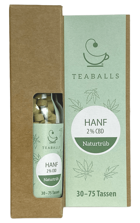 TEABALLS - Hanf-Tee | Naturtrüb | 30-75 Tassen - TEABALLS OFFICIAL | TEABALLS Schweiz | Tee ohne Beutel 