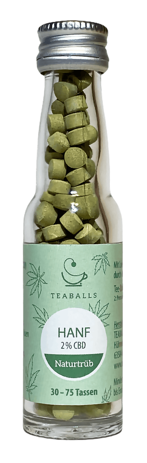 TEABALLS - Hanf-Tee | Naturtrüb | 30-75 Tassen - TEABALLS OFFICIAL | TEABALLS Schweiz | Tee ohne Beutel 