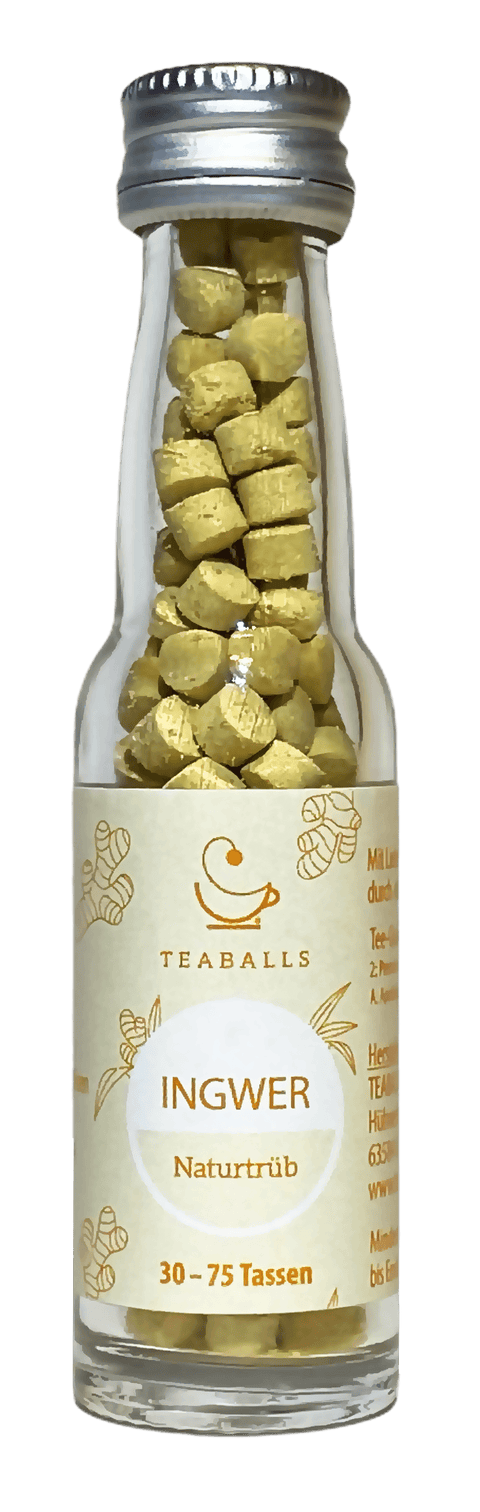 TEABALLS – Ingwer Bio | Naturtrüb | 30-75 Tassen - TEABALLS OFFICIAL | TEABALLS Schweiz | Tee ohne Beutel 