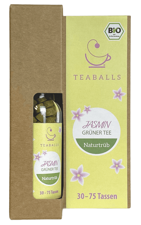 TEABALLS – Jasmin Grüner Tee Bio | Naturtrüb | 30-75 Tassen - TEABALLS OFFICIAL | TEABALLS Schweiz | Tee ohne Beutel 